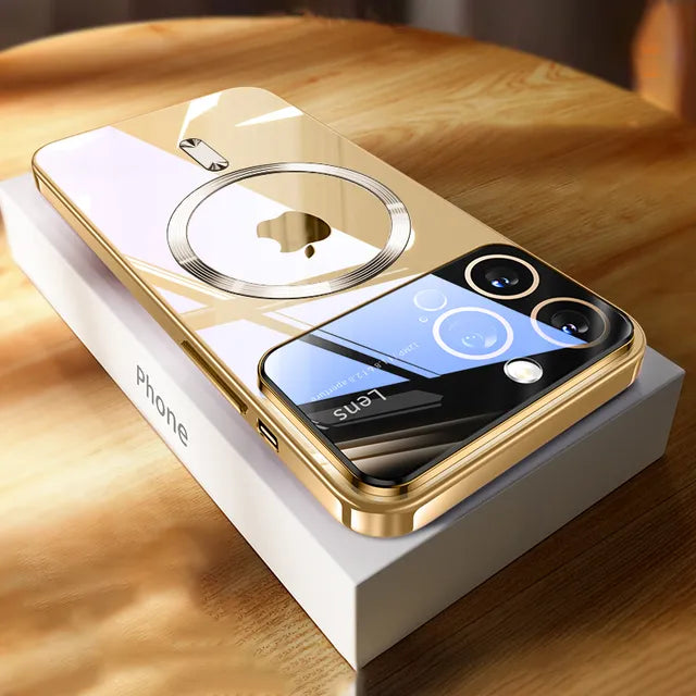 iPhone 13 Pro Max Magsafe Hülle mit Kameraschutz (Gold) 