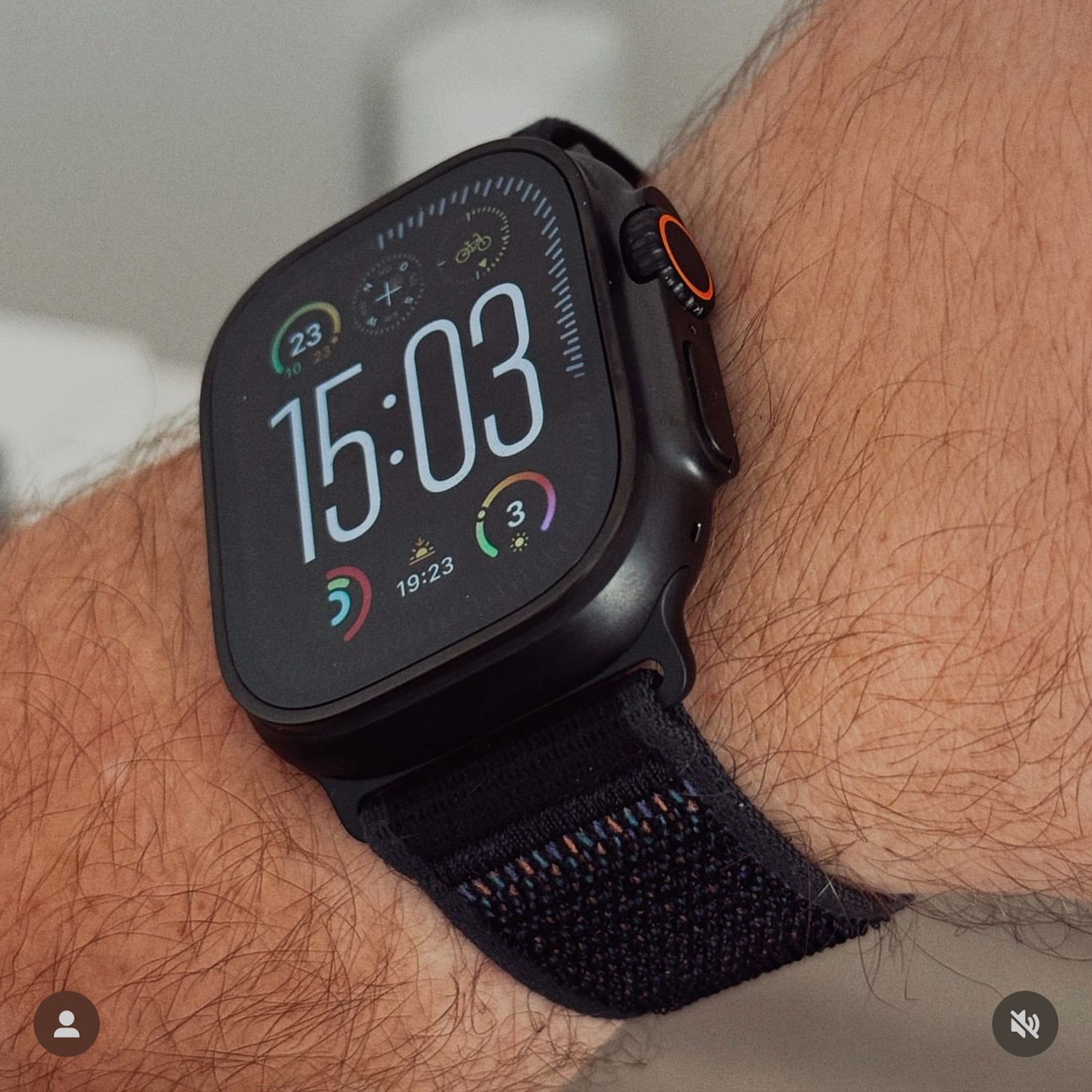 Trail Armband für Apple Watch Ultra 2 Schwarz